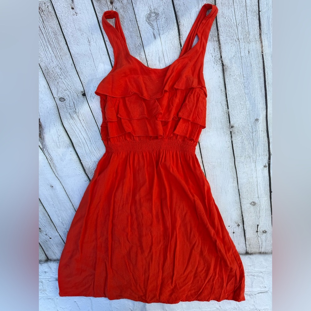 Xhilaration Vibrant Coral Layered juniors Mini Dress
Medium